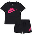 Nike Shortssæt - T-shirt/Shorts - Hyper Pink/Black