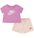 Nike Shortssæt - T-shirt/Shorts - Washed Coral