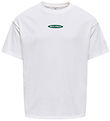 Kids Only T-shirt - KogPhoebe Life - Cloud Dancer/Guava