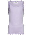 Rosemunde Top - Rib - Modal - Balta - Purple Heather