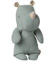 Maileg Bamse - Safari Friends - Næsehorn - Lille - Støvet Blå