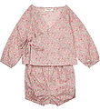 Lalaby Sæt - Bluse/Bloomers - Wilma - Pink Betsy
