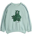 Mini Rodini Sweatshirt - Camp Rodini - Lysegrøn m. Vilde Dyr