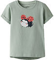 Name It T-shirt - NmfVix - Aqua Gray/Ladybird