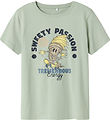 Name It T-shirt - NkmJalka - Aqua Gray/Lemon Meringue