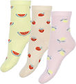 Name It Strømper - 3-pak - NmfHulli - Lemon Meringue/Ballerina/S