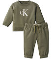 Calvin Klein Sweatsæt  - Monogram - Dusty OliveGreen