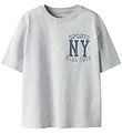 Name It T-shirt - NkmValix - Light Grey Melange/NY Sports Club