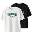 Name It T-shirt - NkmValix - 2-Pak - Bright White/Black