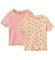 Wheat T-shirt - 2-pak - Alicia - Rose Water Flowers