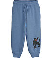 Mini Rodini Sweatpants - Blåmeleret m. Panter