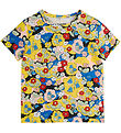 Mini Rodini T-shirt - Gul m. Blomster