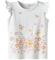 Name It T-shirt - NmfVayana - Bright White/Yellow Flower