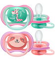 Philips Avent Sut - 2-pak - Ultra Air - Rosa/Grøn m. Print