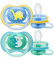 Philips Avent Sut - 2-pak - Ultra Air - Blå/Grøn m. Print