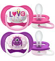 Philips Avent Sut - 2-pak - Ultra Air - Lilla/Pink m. Print