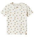 Lil Atelier T-shirt - NmmLavo - Coconut Milk m. Både