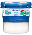 Sistema Madkasse m. Bestik - Lunch Stack - 965 ml - Blå