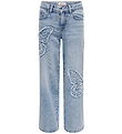 Kids Only Jeans - KogJenna - Wide - Light Blue m. Sommerfugl