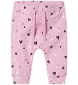 Name It Trousers - NbfVandora - Pastel Lavender/Hearts