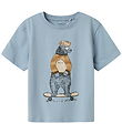 Name It T-shirt - NmmLinden - Dusty Blue