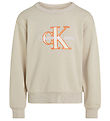 Calvin Klein Sweatshirt - Outlined Mono - Chateau Gray