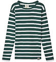 Mads Nørgaard Bluse - Tobino - Pine Grove/White/Verdant Green