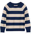 Fliink Bluse - Strik - Favo - Insignia Blue/Sandshell
