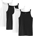 Name It Undertrøje - NOOS - NkfStrap - 4-pak - Black/w/ 2 x Brig