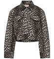 Kids Only Denimjakke -  KogSandra - Lumi Printed - Black/Leo