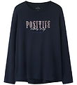Name It Bluse - Loose - NkfViolet - Navy Blazer/Positive
