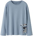 Name It Bluse - Loose - NkmVagno - Dusty Blue/LVL