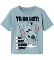 Name It T-shirt - NmmJudd - Stitch - Dusty Blue