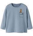 Name It Bluse - NmmVagno - Dusty Blue/Llama Pocket