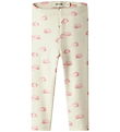 Lil Atelier Leggings - NbnLayo - Noos - Turtledove/PINK CLOUD