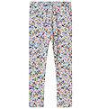 Name It Leggings - NmfKyla - Cloud Dancer m. Blomster