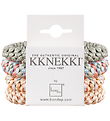 Kknekki Hårelastikker - 4-pak - Beige/Grøn/Pink
