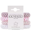 Kknekki Hårelastikker - 4-pak - Pink/Hvid