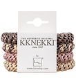 Kknekki Hårelastikker - 4-pak - Pink/Beige/Brun