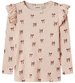 Lil' Atelier T-shirt - Rib - NmfGavo - Silver Peony/Bow