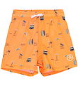 Color Kids Badeshorts - AOP - Orange Pop