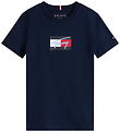 Tommy Hilfiger T-shirt - Script Flag - Dark Night Navy