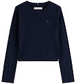 Tommy Hilfiger Bluse - Pointelle - Dark Night Navy