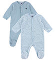 Petit Bateau Natdragt - 2-pak - Blå m. Stjerner/Striber