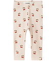 Lil Atelier Legging - NbfLavo - Silver Peony/Cherry