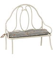 Maileg Miniature Vintage Bænk - Kanin/Harer - Råhvid