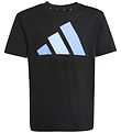 adidas Performance T-shirt - J BL - Black/Blufus/Globlu