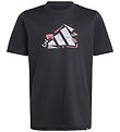 adidas Performance T-shirt - J Camo Train - Black