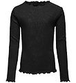 Kids Only Bluse - Rib - Kogidol - Black/Silver Glitter