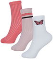 Name It Strømper - 3-pak - NkfLuna - Bright White/Rapture Rose/B